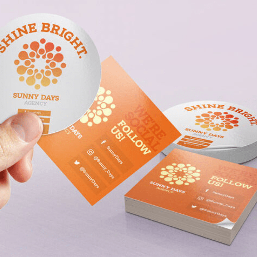 Visiting Card Sticker Design 08 – Serve Print